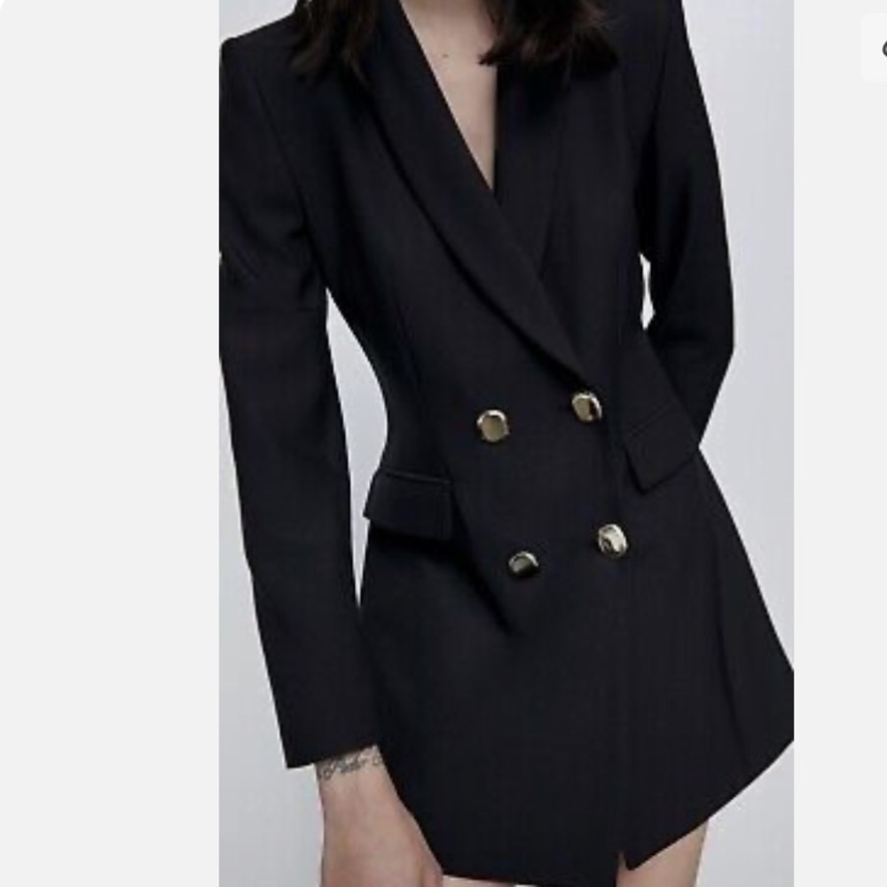 ZARA BLACK FROCK COAT SIZE SMALL